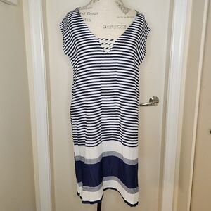 Stripe Beach Cover-Up Dress
